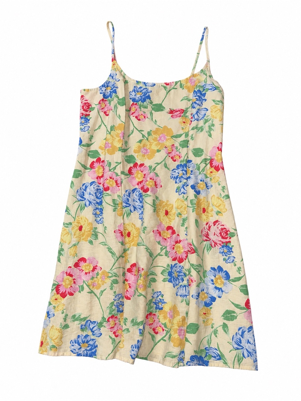 A New Day Light Yellow Floral Mini Dress Size 8